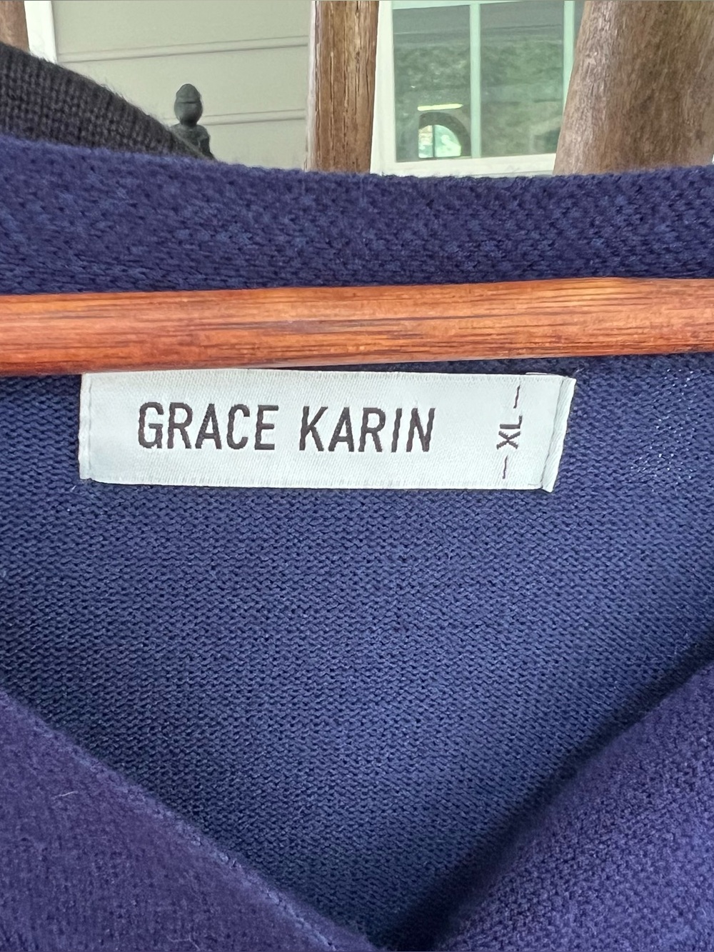 GRACE KARIN Cropped V-Neck Cardigan Sweater Set Navy Black Size XL - Picture 4 of 16